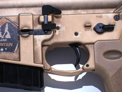 Recon Rifle 6mm Tactical Edition Low-poly 3D model