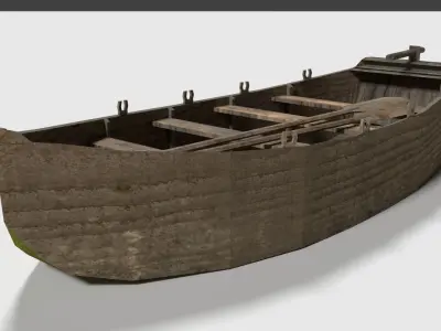 Row boat 3D model