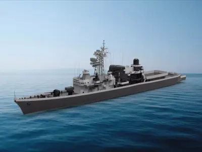 Hatsuyuki-class destroyer 3D model