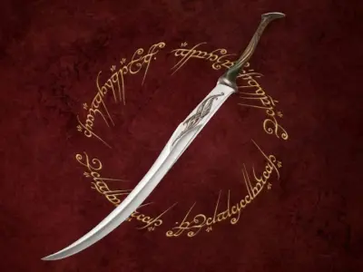 Elf Sentry Sword low-poly Low-poly 3D model