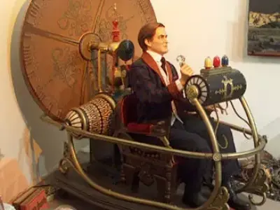 George sitting in time machine 3D print model