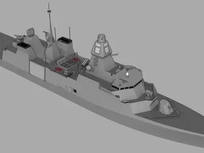 FFG Arrowhead X class Low-poly 3D model