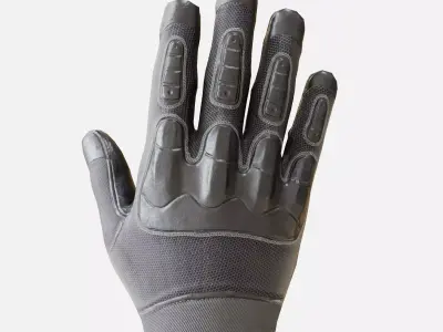 Leather Tactical Glove  Low-poly 3D model