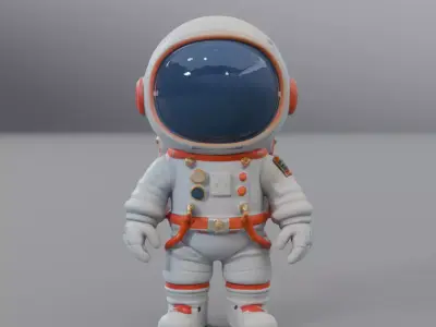 cartoon astronaut 3D model get