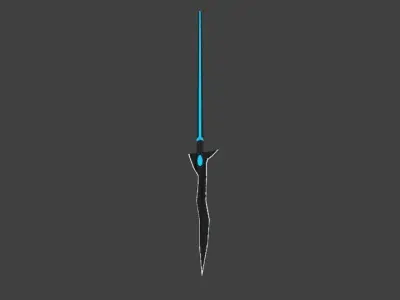 Lance-3 black and blue Low-poly 3D model