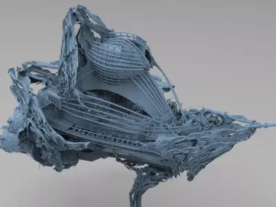 Sword Ocean Ship city  3D model