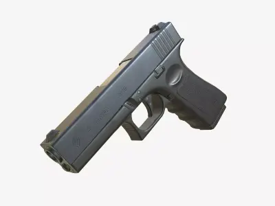 Generic Handgun 9mm Pistol PBR Low-poly 3D model
