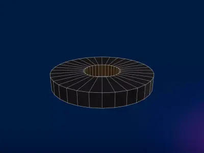 Soviet Cloth Tape Roll Low-poly 3D model