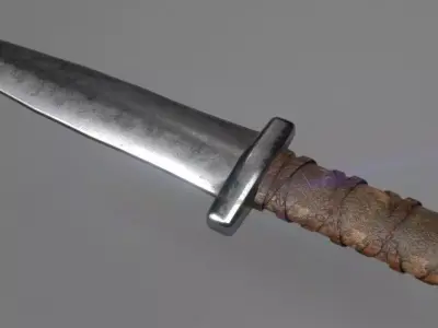 Dirk Dagger Low-poly 3D model