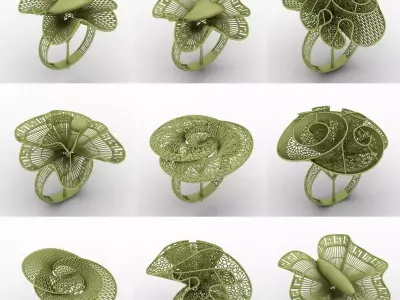 TR-75 ULRTA FUSION TURKISH RINGS LOT 3D print model