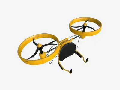 Jetpack Electric B04 Yellow  - SciFi Character Design Low-poly 3D model