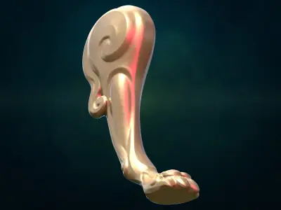 Lion Leg paw 3D print model