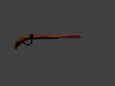 Shotgun Model with bullet Free 3D model