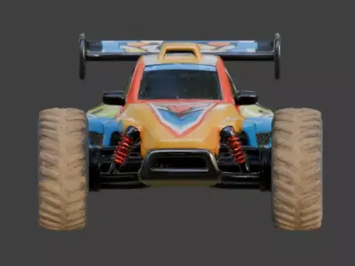Stylized RC Rally Car 3D Model Low-poly 3D model