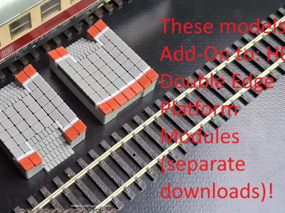 Double Edge Platform Crossings 1-87 FDM color 3D print model