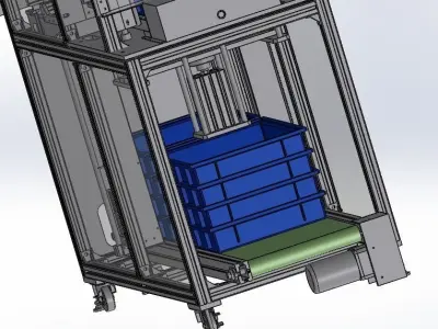 Stacking box feeding machine 3D model by forestlsls