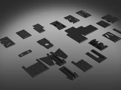 kitbashing panels scifi  3D model