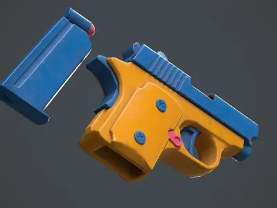 Toy Gun Low-poly 3D model