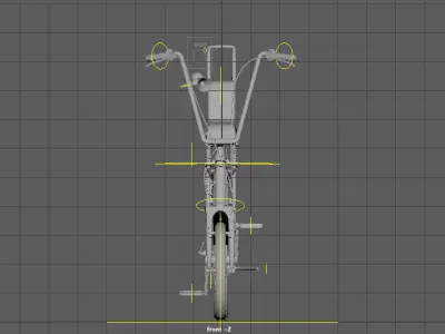 Rigged Bicycle  Free 3D model