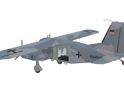 Dornier Do 28 Skyservant Low-poly 3D model