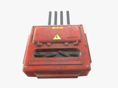 Fusebox small Low-poly 3D model