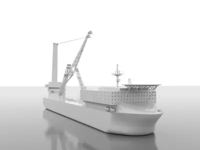 SHIP SHUJAA 2000 vessel in the Oil service  PSV segment 3D model