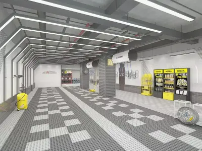 Car Service 3D model