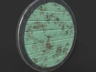 Old Shield Low-poly 3D model