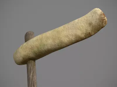 Stone Age Bone Axe Detailed Low-poly 3D model