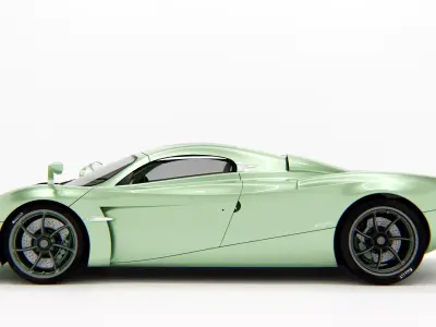 Pagani Huayra Codalunga Speedster 2025 Low-poly 3D model