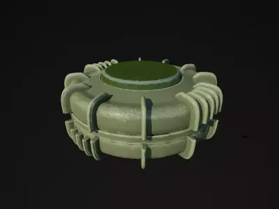VS50 explosive mine green color 3D model