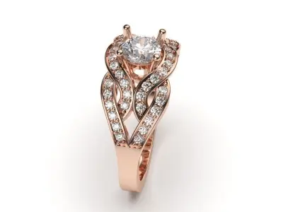 solitaire with ring sizes  8 part S24 3D print model