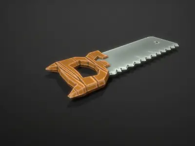 Stylized Saw Low-poly 3D model