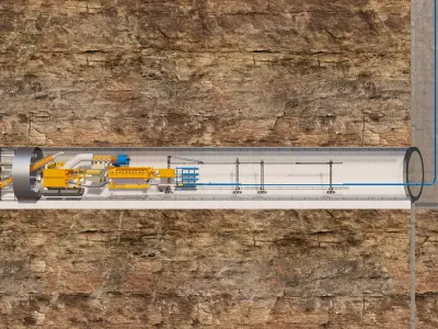3D model of tunnel boring machine construction 3D model