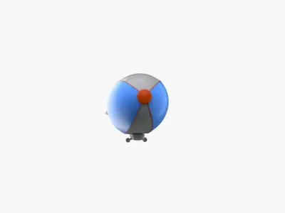 Air Balloon 3D Illustration 3D model