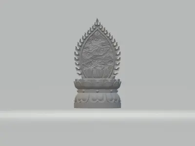 Ksitigarbha Bodhisattva Buddha Statue 3D print model 5