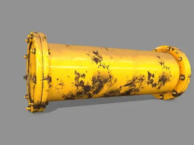 pipe set valve Low-poly 3D model