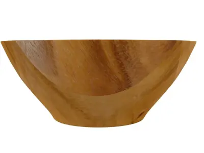 Brown Wodden Bowl 3D model