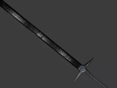 Dark sword Free low-poly 3D model purchase