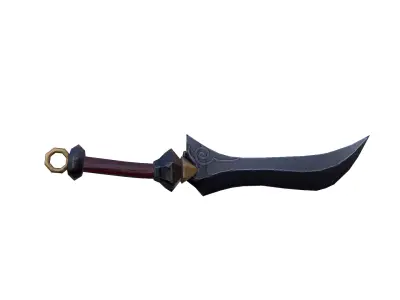 Combat knife - PBR Low-poly 3D model