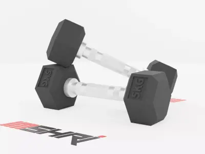 Dumbbell Set - Gym Equipment  3D model
