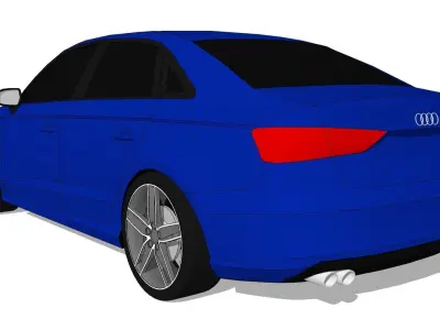 2013 Audi A3 Saloon  Free low-poly 3D model