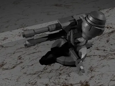 Machine Gun 3D model shop