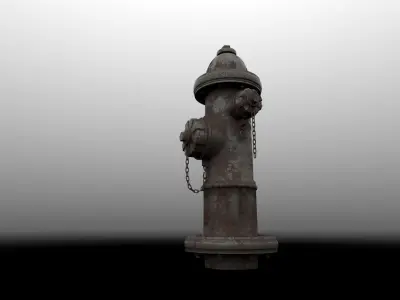 Hydrand FBX fire hydrant Low-poly 3D model