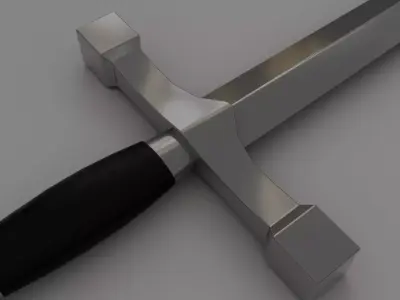 Simple Realistic Sword Low-poly 3D model