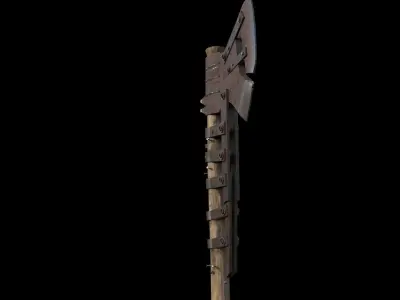 Modern Axe Low-poly 3D model