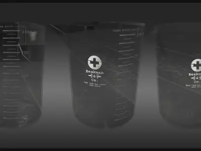 Plague Doctor Lab Equipment Pack Low-poly 3D model