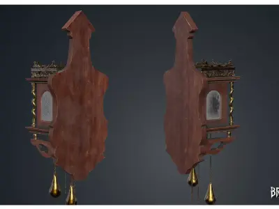 Wall Clock 5 - Clocks 1900S 3D model