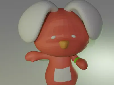 rabbit Low-poly 3D model