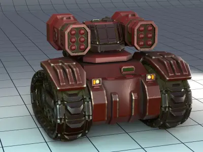 Battle toon tank 3D model